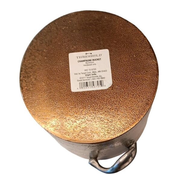 Gold Ice Bucket with Stag Deer Antler Handles Champagne Wine - Picture 6 of 7